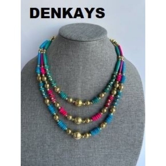 ✨NEW DENKAYS AFRICAN TRIBLE INSPIRED NECKLACE ✨FREESHIPPING DK2 - Picture 1 of 3